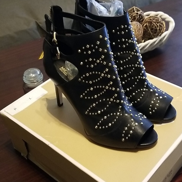 Michael Kors Jordana Open Toe Booties Size 9.5m - Picture 3 of 8